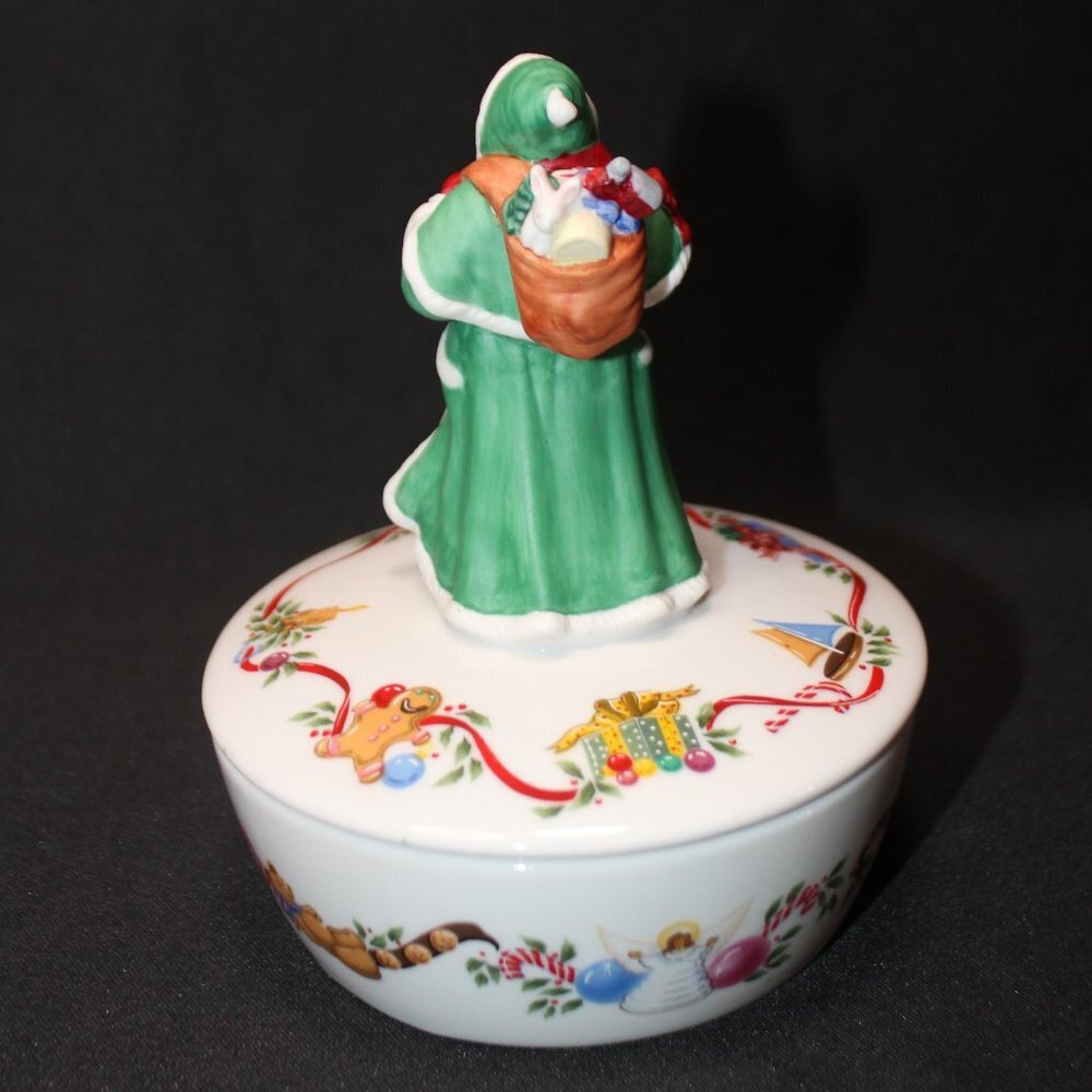 Vintage Lenox 1995 Victorian Santa Music Box - Picture 3 of 10